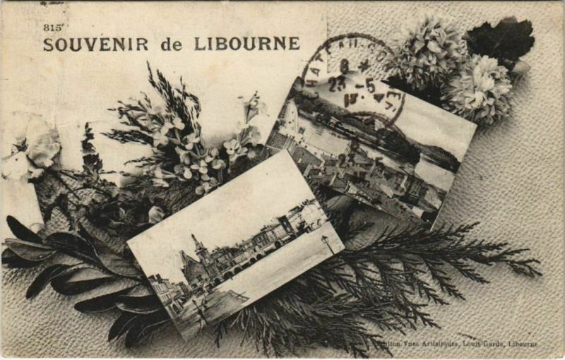 Carte postale ancienne Souvenir de Libourne à Libourne