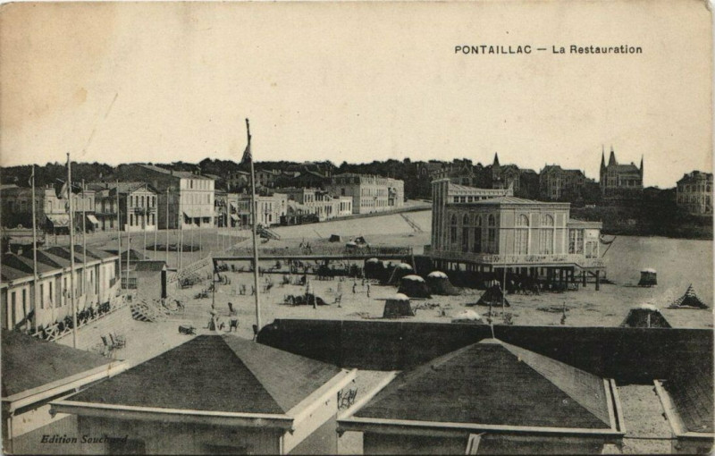 Carte postale ancienne Pontaillac-La Restauration