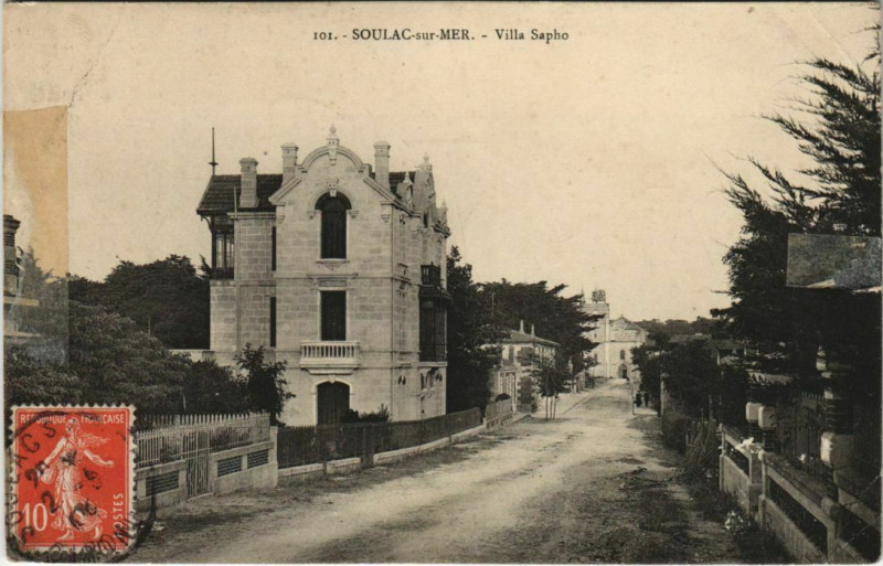 Carte postale ancienne Soulac-sur-Mer-Villa Sapho à Soulac-sur-Mer