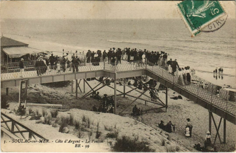 Carte postale ancienne Soulac-sur-Mer-Le Ponton à Soulac-sur-Mer