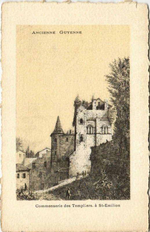 Carte postale ancienne Saint-Emilion-Commenserie des Templiers