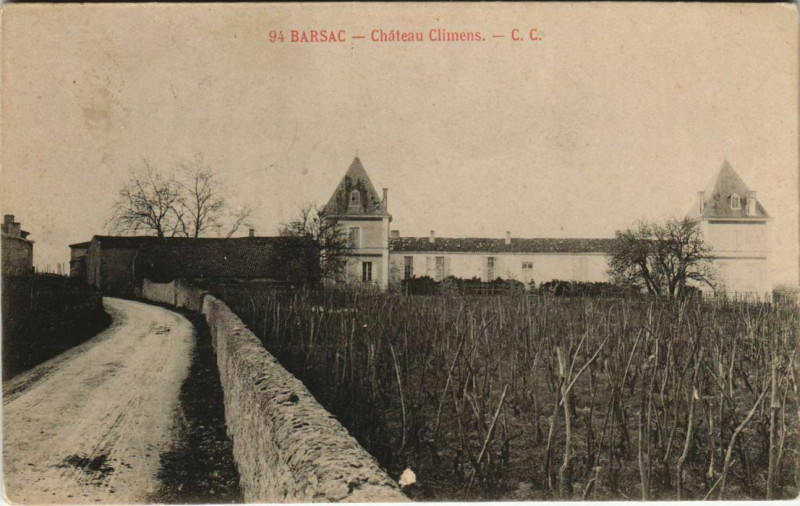 Carte postale ancienne Barsac-Chateau Climens à Barsac