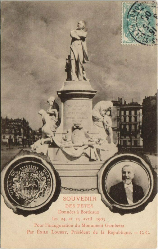 Carte postale ancienne Souvenir des Fetes Données a Bordeaux à Bordeaux