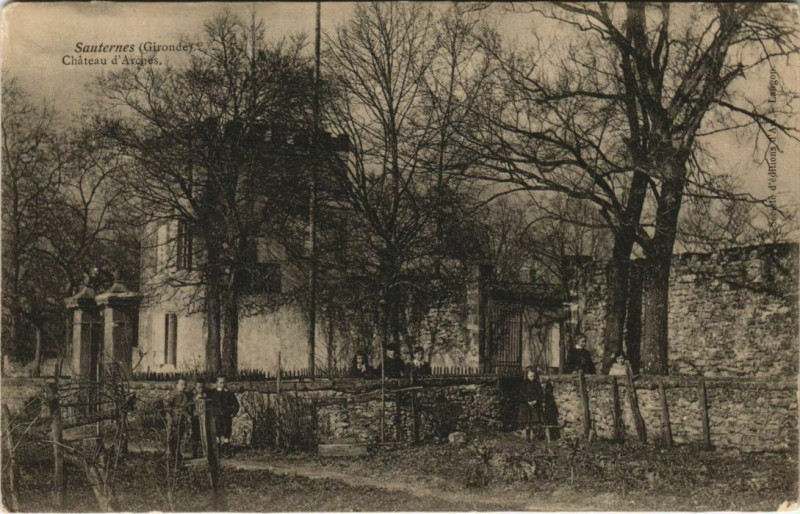 Carte postale ancienne Sauternes-Chateau d'Arches à Sauternes