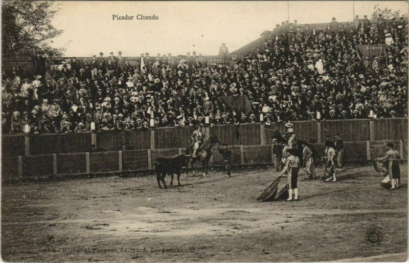 Carte postale ancienne Bordeaux-Picador Citando à Bordeaux