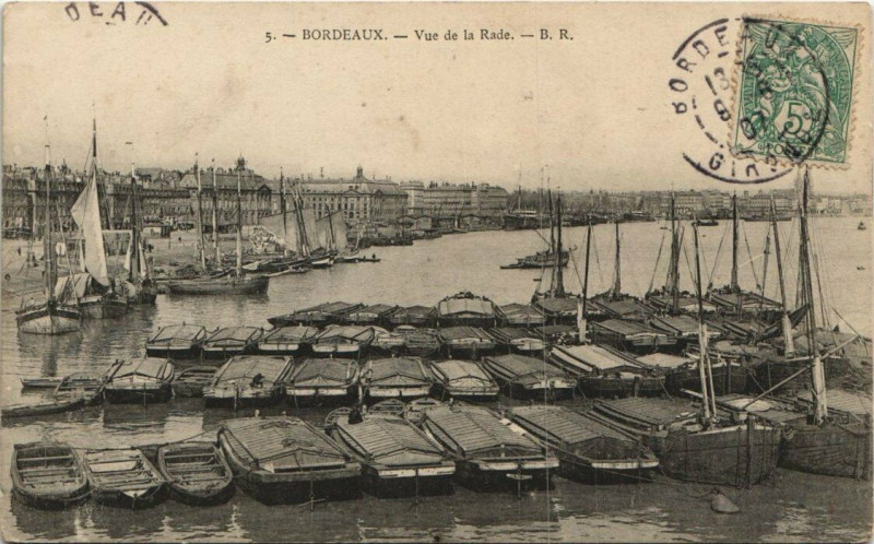 Carte postale ancienne Bordeaux-Vue de la Rade à Bordeaux