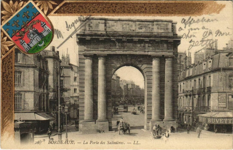 Carte postale ancienne Bordeaux-La Porte des Salinieres à Bordeaux