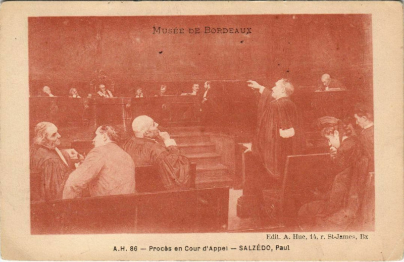 Carte postale ancienne Procés en Cour d'Appel-Salzédo