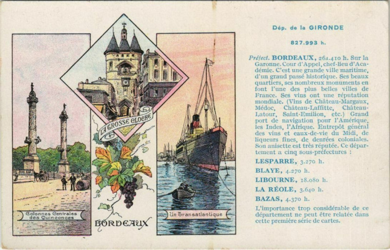 Carte postale ancienne Bordeaux à Bordeaux