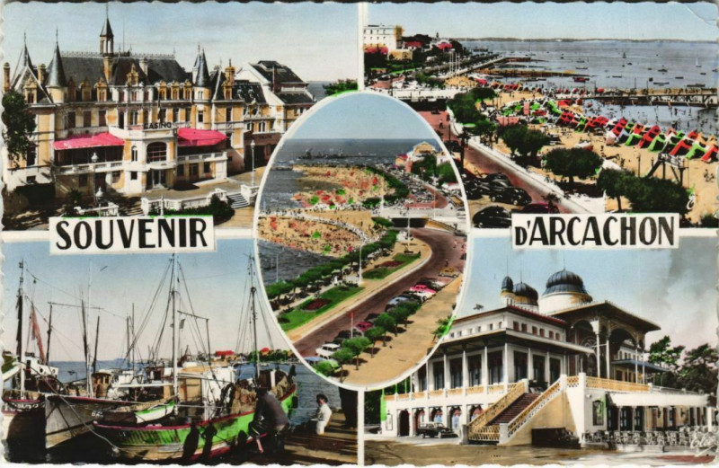 Carte postale ancienne Souvenir d'Arcachon à Arcachon