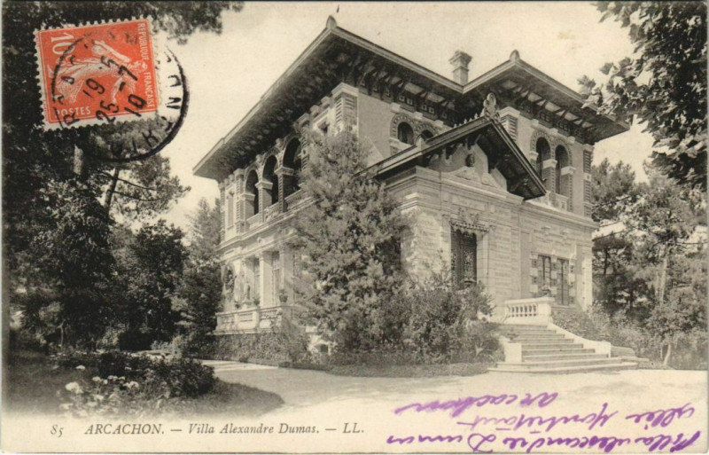 Carte postale ancienne Arcachon-Villa Alexandre Dumas à Arcachon