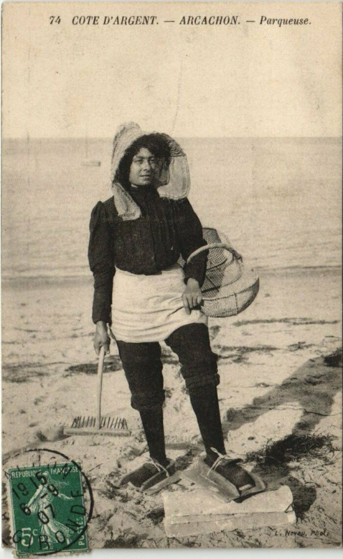 Carte postale ancienne Arcachon-Parqueuse à Arcachon