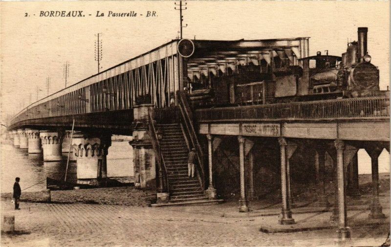 Carte postale ancienne Bordeaux La Passerelle à Bordeaux