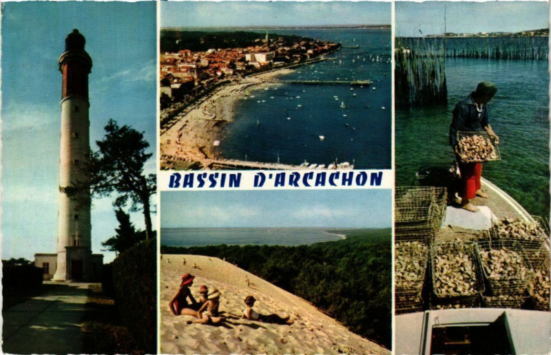 Carte postale ancienne Bassin d'Arcachon à Arcachon