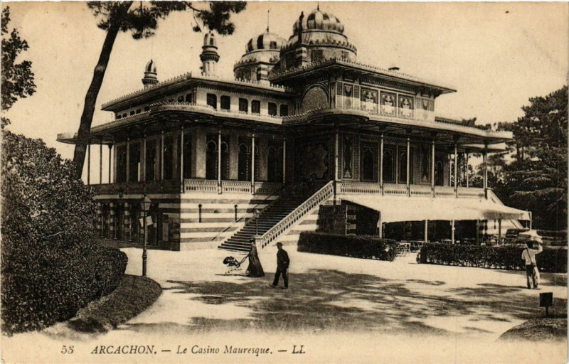 Carte postale ancienne Arcachon Le Casino Mauresque à Arcachon