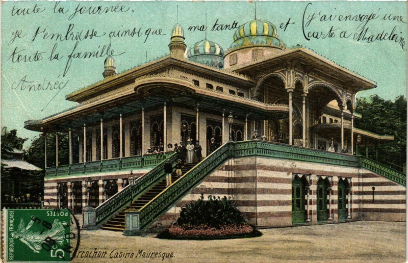 Carte postale ancienne Arcachon Le Casino Mauresque à Arcachon