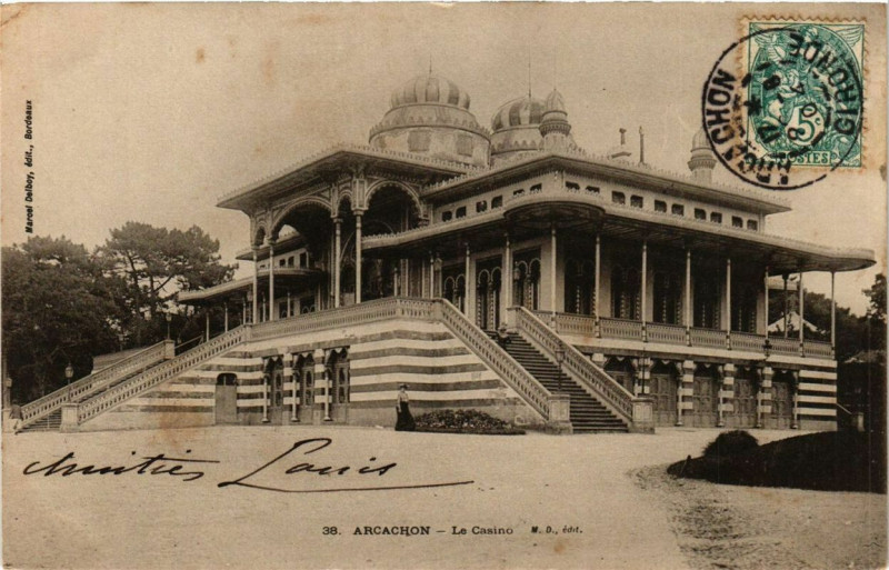 Carte postale ancienne Arcachon Le Casino à Arcachon