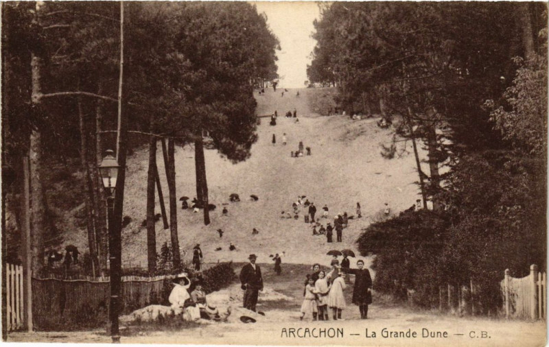 Carte postale ancienne Arcachon La Grande Dune à Arcachon