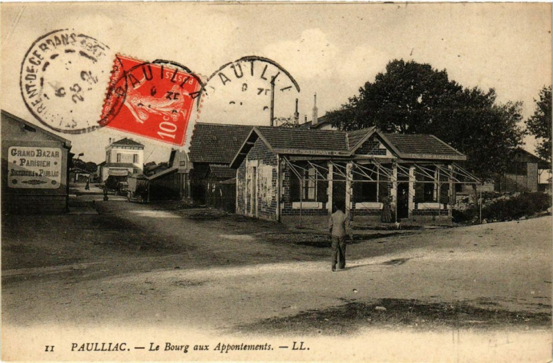Carte postale ancienne Pauillac Le Bourg aux Appontements à Pauillac
