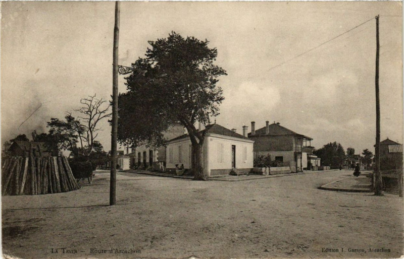 Carte postale ancienne La Testr Route d'Arcachon à Arcachon