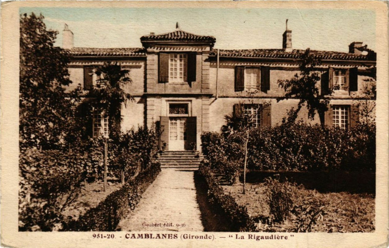 Carte postale ancienne Camblanes La Rigaudiere