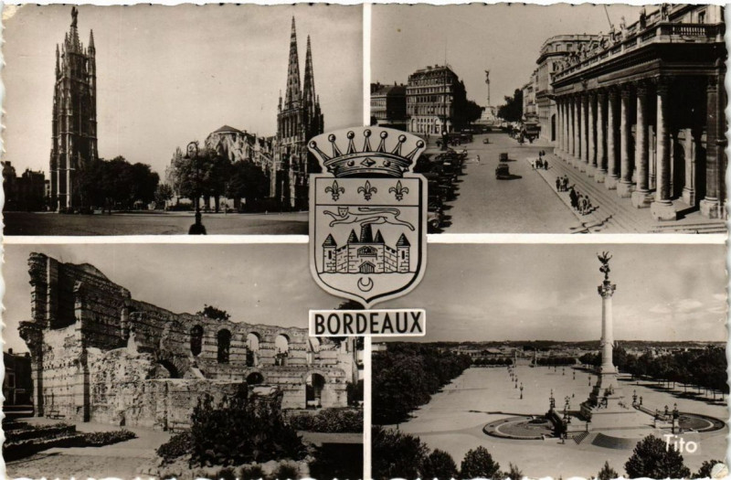 Carte postale ancienne Bordeaux Souvenir à Bordeaux