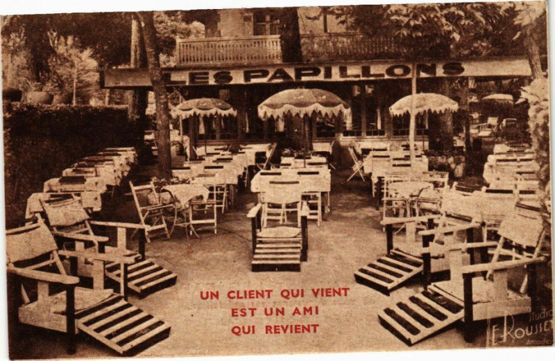 Carte postale ancienne Un Client Qui Vient Est un Ami Qui Revient
