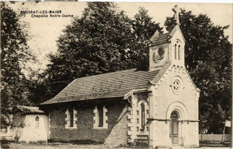 Carte postale ancienne Paussat-les-Bains - Chapelle Notre-Dame