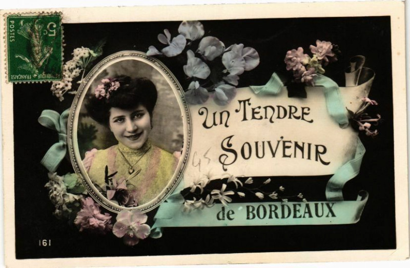 Carte postale ancienne Un Tendre Souvenir de Bordeaux à Bordeaux