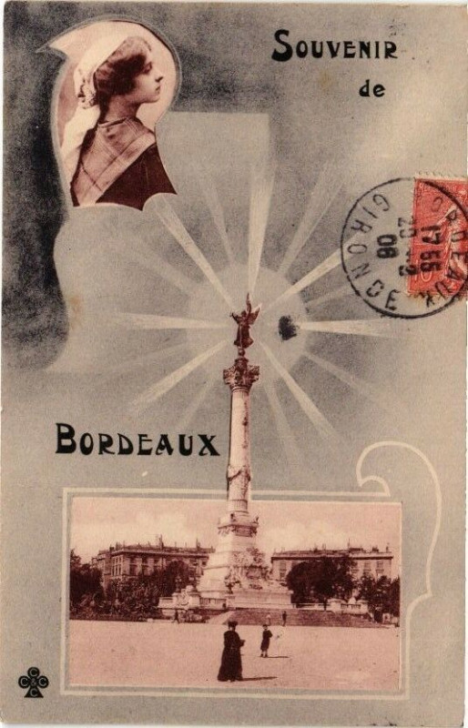 Carte postale ancienne Souvenir de Bordeaux à Bordeaux