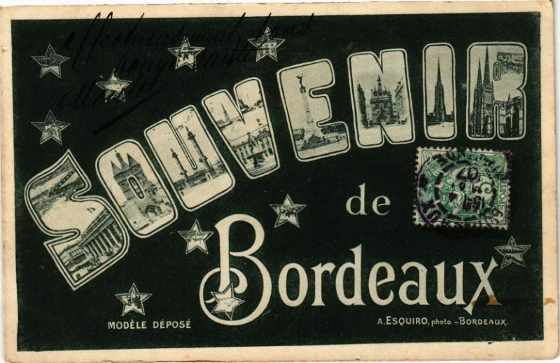 Carte postale ancienne Souvenir de Bordeaux à Bordeaux