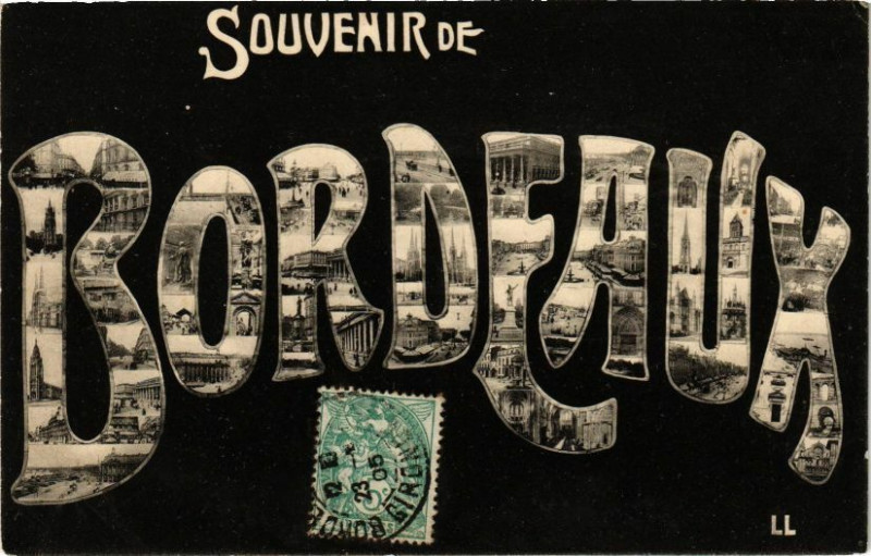 Carte postale ancienne Souvenir de Bordeaux à Bordeaux