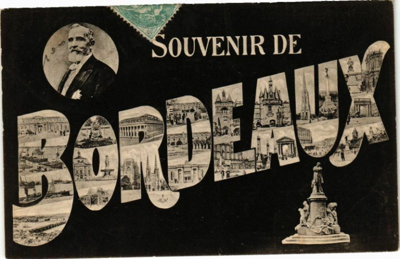 Carte postale ancienne Souvenir de Bordeaux à Bordeaux
