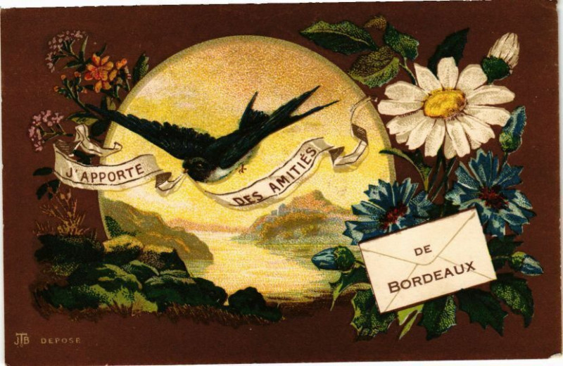 Carte postale ancienne J'Apporte des Amitiés de Bordeaux à Bordeaux