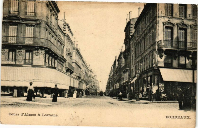 Carte postale ancienne Cours d'Alsace & Lorraine - Bordeaux à Bordeaux