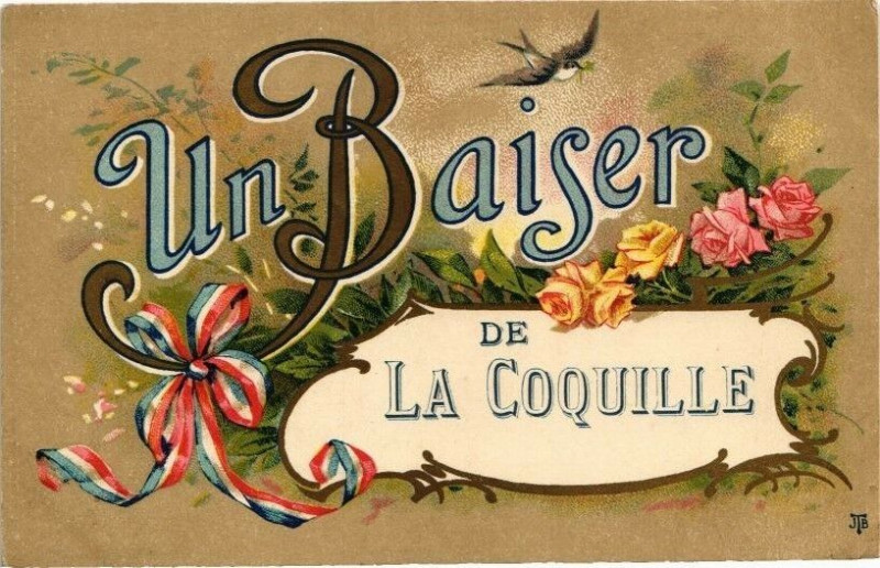 Carte postale ancienne Un Baiser de la Coquille