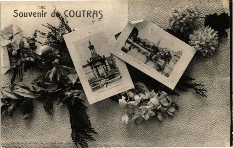 Carte postale ancienne Souvenir de Coutras à Coutras