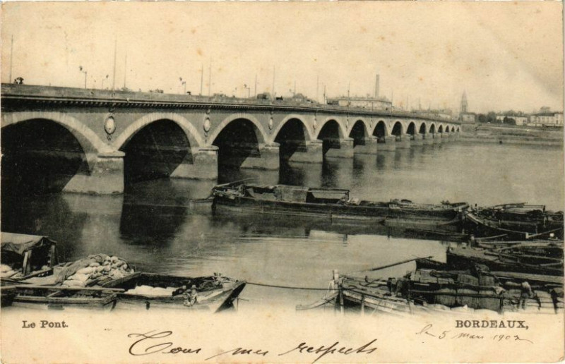 Carte postale ancienne Le Pont-Bordeaux à Bordeaux