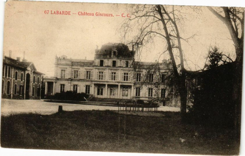 Carte postale ancienne Labarde-Chateau Giscours à Labarde