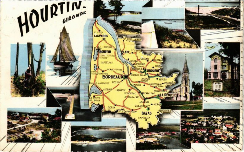 Carte postale ancienne Hourtin-Gironde à Hourtin