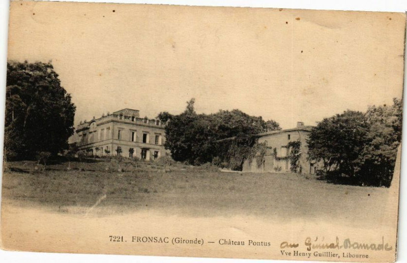 Carte postale ancienne Fronsac-Chateau Pontus à Fronsac