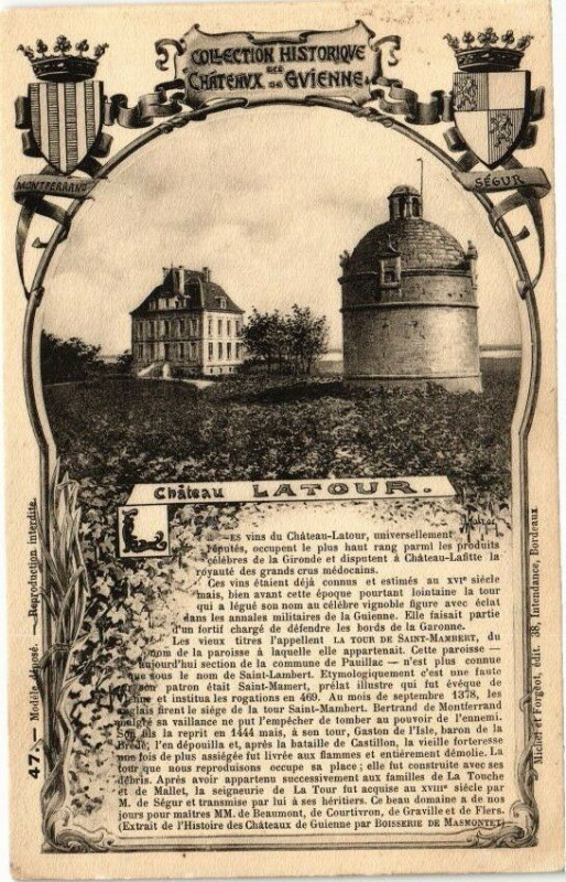 Carte postale ancienne Chateau Latour