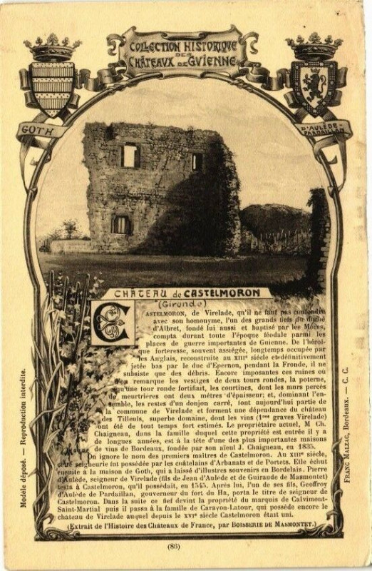Carte postale ancienne Chateau de Castelmoron