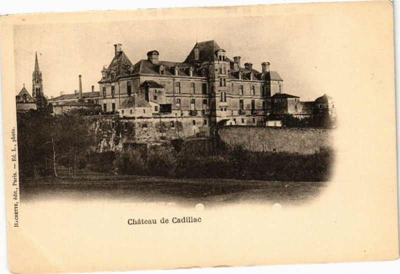 Carte postale ancienne Chateau de Cadillac à Cadillac
