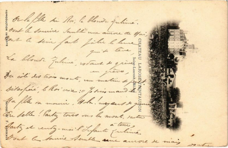 Carte postale ancienne Chateau Larose-Trintaudon