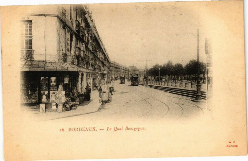 Carte postale ancienne Bordeaux-Le Quai Bourgogne à Bordeaux