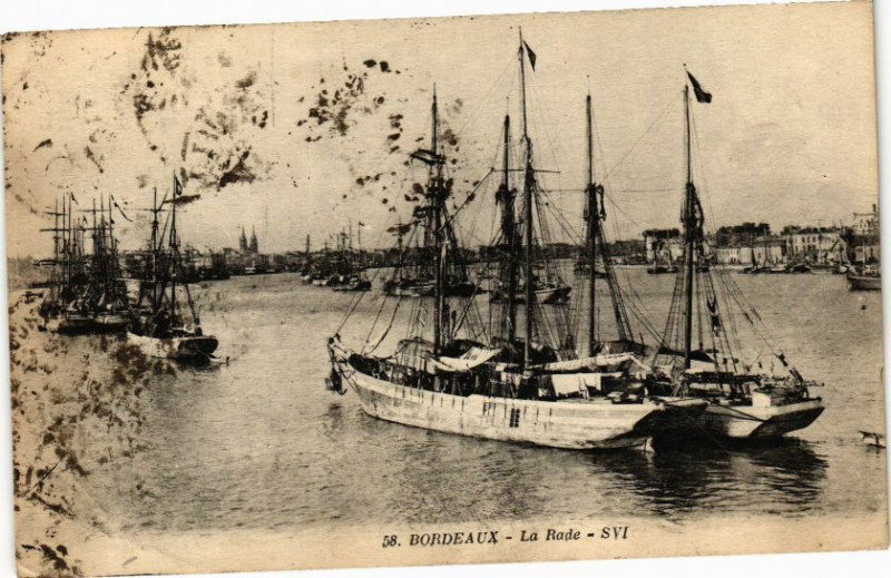 Carte postale ancienne Bordeaux-La Rade à Bordeaux