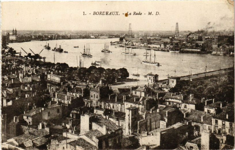 Carte postale ancienne Bordeaux-La Rade à Bordeaux