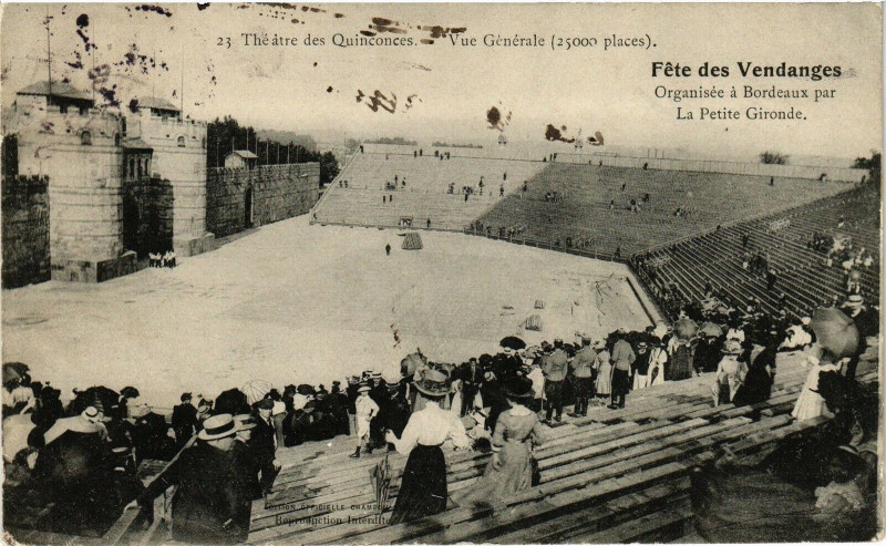 Carte postale ancienne Fete des vendanges - Organisée a Bordeaux à Bordeaux