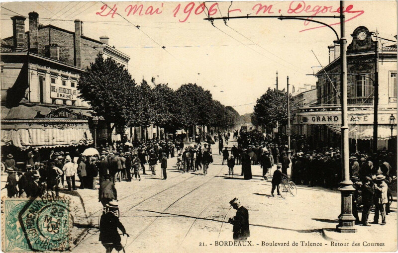 Carte postale ancienne Bordeaux - Boulevard de Talence à Bordeaux
